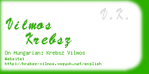 vilmos krebsz business card